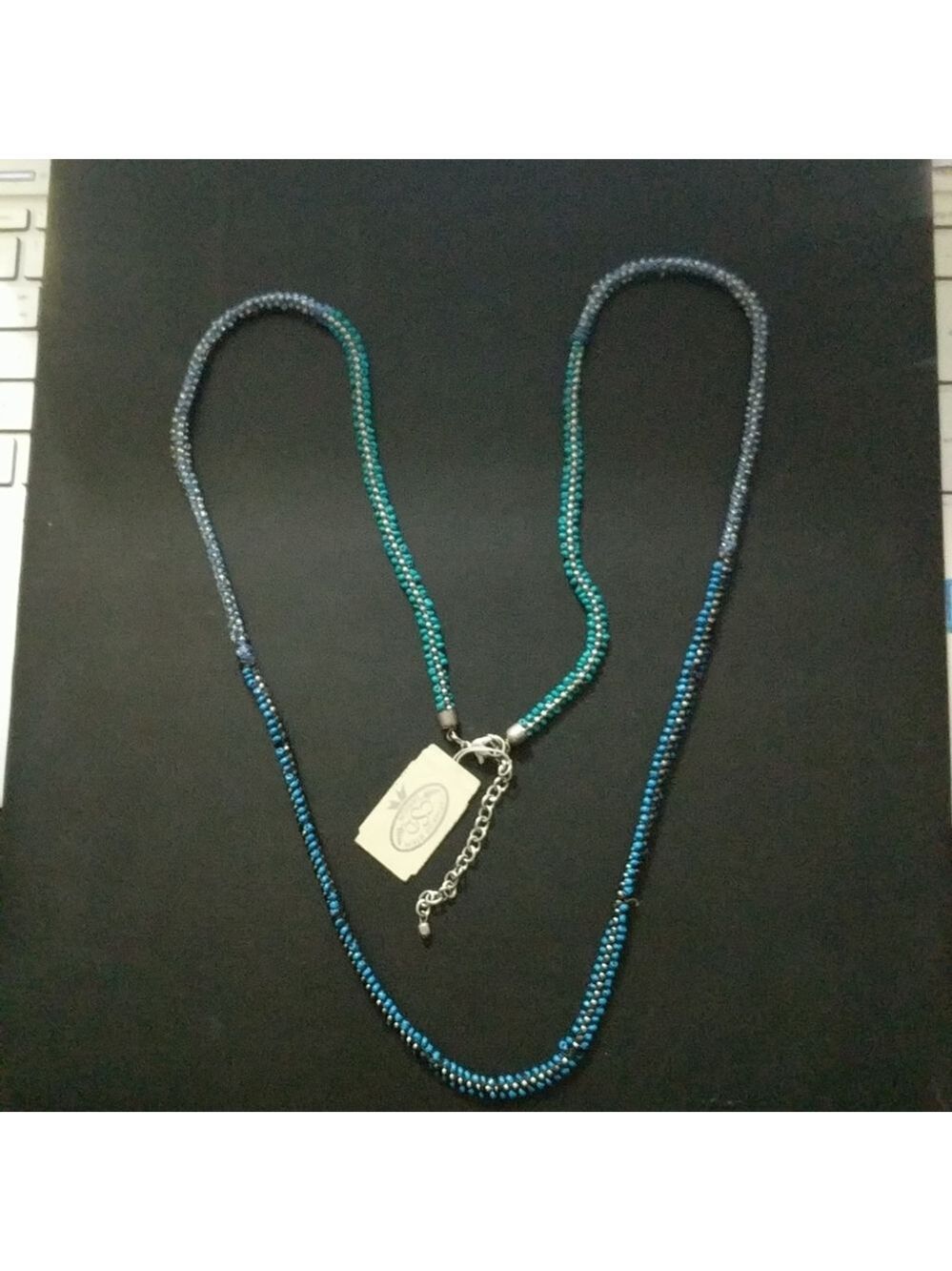 Catherine Stein Design PR Sample Beaded Woven Statement Necklace